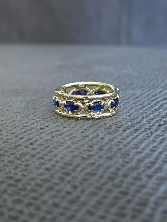 Zeyzey Jewelry - Zeyzey Gold💛 Double✌️ Band with Blue💙 Crystals💎 Ring💍 - NWT